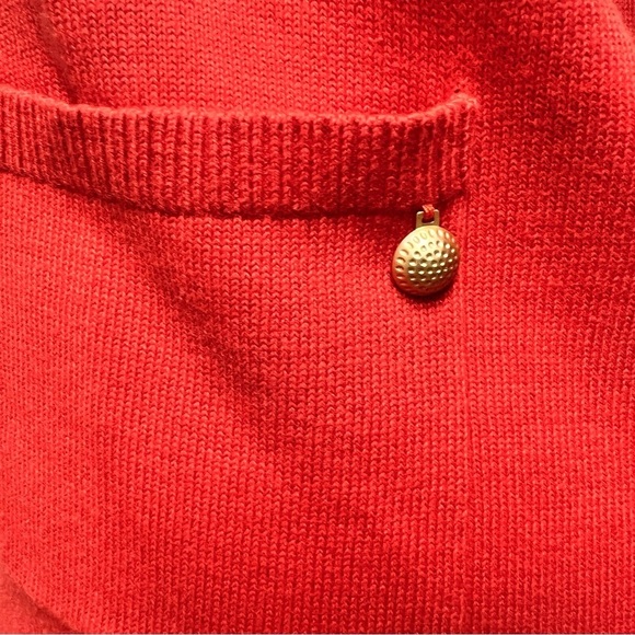 Casall Swedish Mod Striped Button Front V-neck Cardigan Sweater - Picture 4 of 8